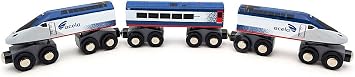 Amtrak Wooden Next Gen Acela 3-Car Train Display Set