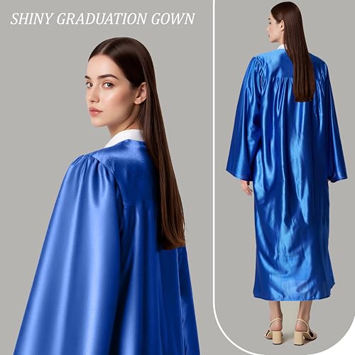 GraduationForYou Shiny Choir Robe (Loose, 51 (5'6" - 5'8"), Royal Blue)2