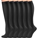 CAMBIVO Compression Socks for Men and Women (2/3/6 Pairs) 15-20 mmHg Graduated Compression Fit for Running, Swelling, Flight, Travel, Driving, Nurse