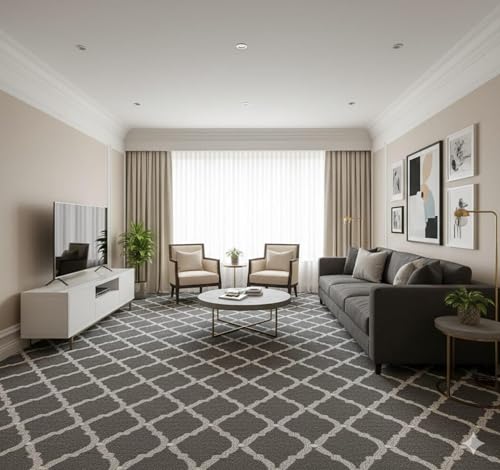 Image of FC Milano-Grey for High Traffic Offices Hotels Homes & Institutions Carpet with Felt Backing Luxurious Feel Floring for Residential, Commercial & Sound Absorbing Easy Clean Low Maintenance