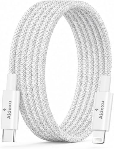 Aidexu iPhone Charger Cable 1M MFi Certified USB C to Lightning Cable Long Type C iPhone Cable Nylon Braided Fast Charging Cord for iPhone 14 13 12 11 Pro Max Mini XS XR X 8 7 6 5 iPad