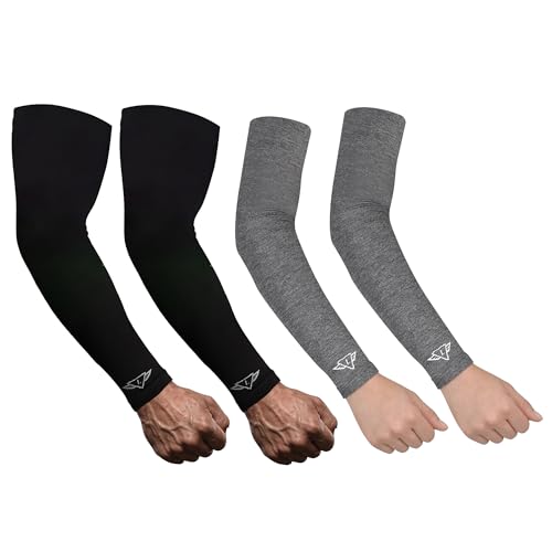 Image of Osmo Fibre Arm Sleeves - SPF 50+ UV Protection, Ultra-Soft Cooling Compression Fabric, Breathable & Odour-Resistant Sun Sleeves | Running, Cycling, Gym & Outdoor Sports