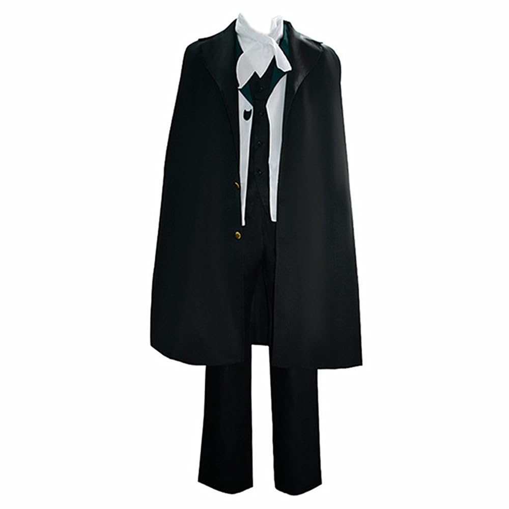Charous Anime Manga Bungo Stray Dogs Cosplay Edgar Allan Poe Kostüm, Uni-Uniform-Set für Festivals, Auftritte und Cosplay