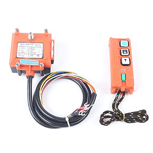 Mini mando a distancia inalámbrico para grúa, emisor y receptor para polipasto eléctrico industrial, clase de protección IP65, receptor del transmisor, alcance de 100 m, instrucciones en alemán