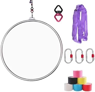 Aro de fitness aéreo, mini aro de un solo punto para entrenamiento en casa y entrenamiento de circo, acero inoxidable