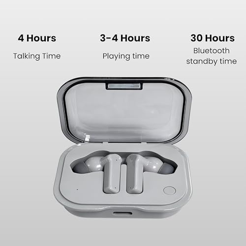 Image of Futopia Wireless Nothing Ear Earpods with Charging Case | Bluetooth 5.4 Earbuds, 11mm Drivers, Type-C Fast Charging, HD Sound & 3-4H Playtime (FGTWSNOEAR) (Gray)