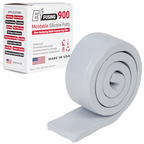 900 Moldable Silicone Putty - Gray Rectangular Shape