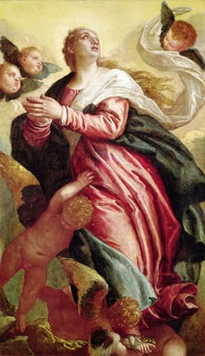Cuadro pintura murales decor Asunción de la Virgen Paolo Veronese lienzo hogar 60x90cm