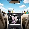 Car Aromatherapy Vent Clips,Lovely Dual Butterfly Car Air Outlet Freshener Perfume Clip Aroma Diffuser Decor - Pink #5