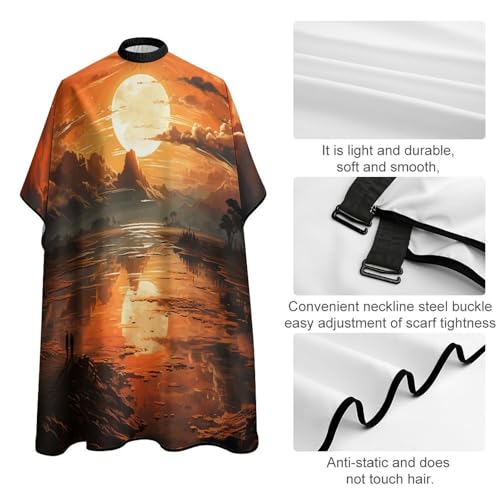 Capa de peluquería ajustable Orange Sky para adultos miniatura 4