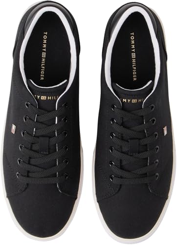 Tommy Hilfiger Damen Canvas Sneaker Low Profile zum Schnüren, Schwarz (Black), 36 – Ansicht 6