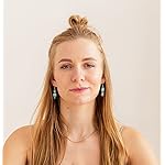 Designed Boho Earrings Gold Drop Dangle Earrings for Women, silver-plated-base - Image 4