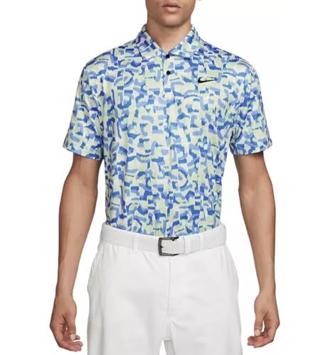 Nike Men's Dri-FIT Tour Confetti Print Golf Polo (US, Alpha, XX-Large, Regular, Regular, Light Photo Blue Multi)