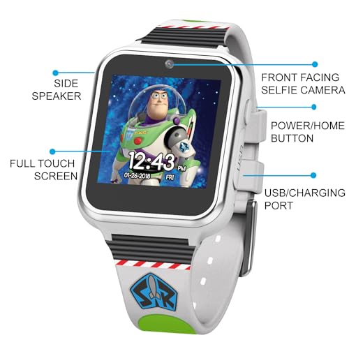 Accutime 030506511120 Kids Disney Toy Story Buzz Lightyear White Educational Learning Touchscreen Smart Watch Toy For Boys thumb #5
