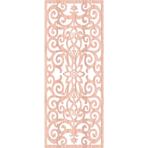 Image of Buel Decorative Pierced Fretwork Wood Wall Panels, 31 3 /8 inchW x 79 3 /8 inchH x 3 /8 inchT, Walnut