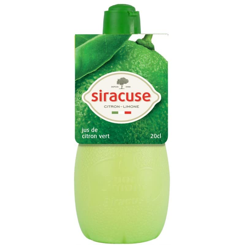 Siracuse - Délicieux Jus de Citron Vert 20cl pour Sublimer Vos Plats | Cuisiné avec Soins et Précision | Idéal pour Recettes Épicées - Le Lot De 4