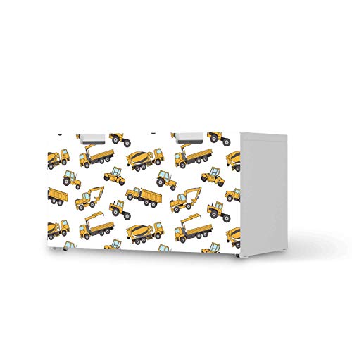 Kinder Möbel-Tattoo - passend für IKEA Stuva Banktruhe I Tolle Kinderzimmer Einrichtung - Möbelsticker für Kinder- und Babyzimmer I Design: Working Cars