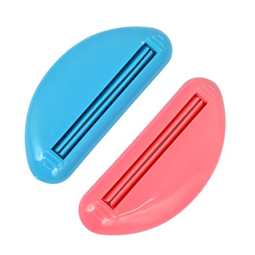 FOYTOKI 6 Pcs Toothpaste Squeezer Kit Manual Toothpaste Extruder Toothpaste Rolling Cream Tube Squeezer Red and Blue Toothpaste Squeezer Yogurt Strainer Money-Saving Bathroom Accessory