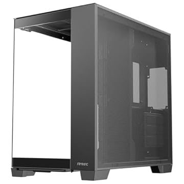 Antec C8, ventiladores não incluídos, compatível com RTX 40, câmara dupla, design sem ferramentas, tipo-C, suporte de radiador de 360 mm, painéis frontais e laterais de vidro temperado sem costura,