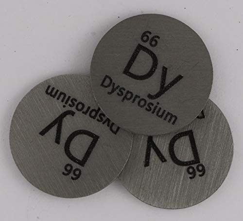 Image of Dysprosium (Dy) 24.26mm Metal Disc 99.9% Pure for Collection or Experiments