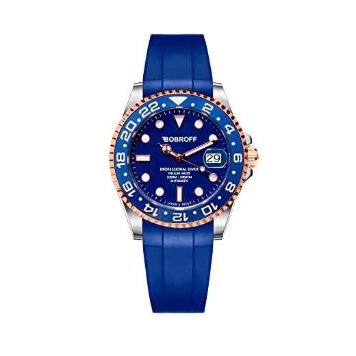 BOBROFF - Automatische Profi-Taucheruhr für Herren, 1000 m, Blau, 44MM, Heliumventil BF0006-CA
