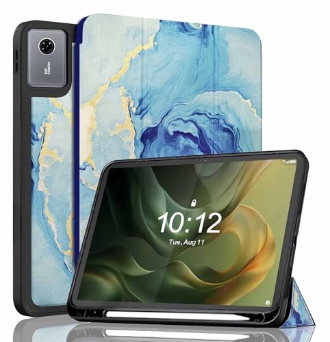 Image of ProElite Cover for Motorola Pad 60 Neo 11 inch 2025 case Cover, Soft Flexible Flip Case Cover for Motorola Pad 60 Neo 11 inch 2025 with Pen Holder [Recoil Series] - Ocean Blue