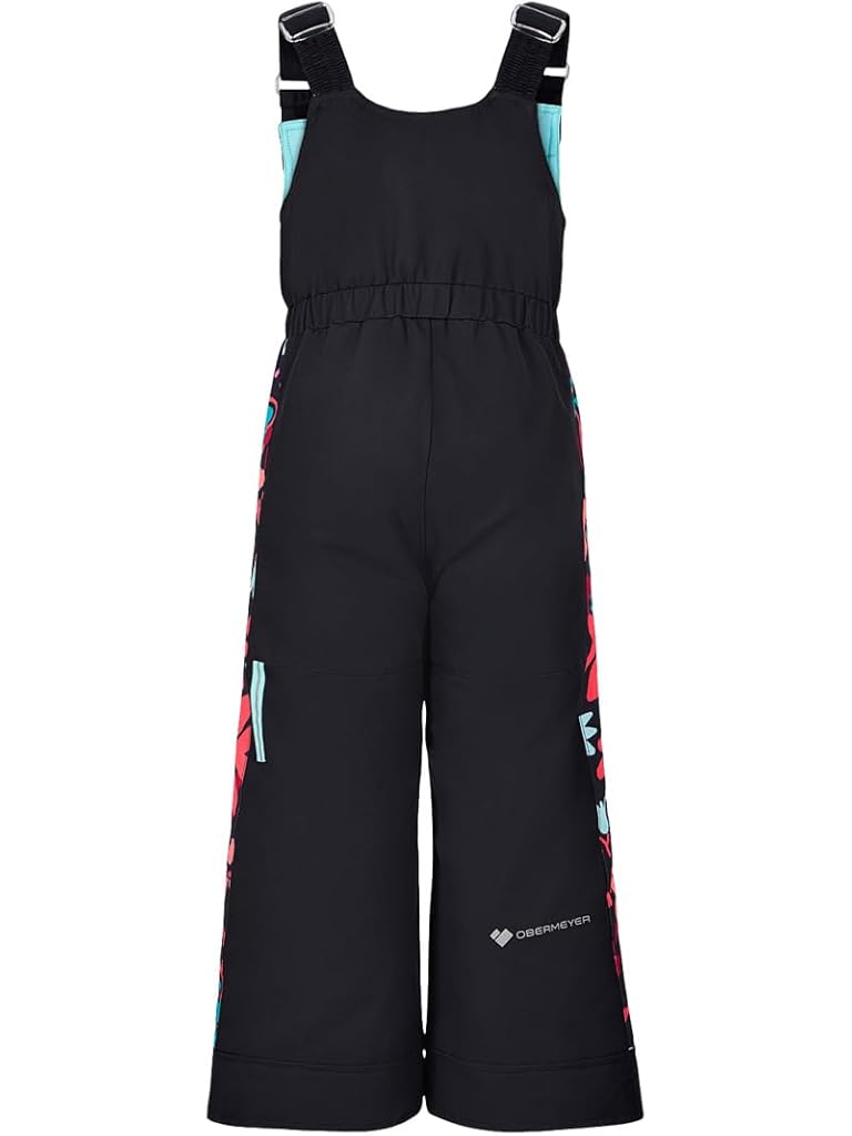 Black Obermeyer Snoverall Stripe Bib Pants (Toddler/Little Kid/Big Kid)