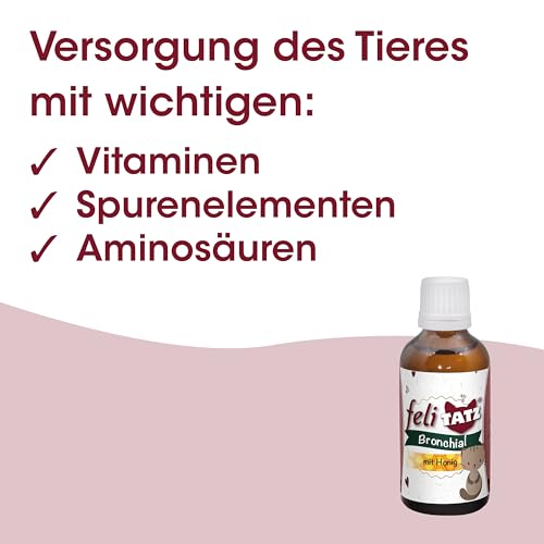 cdVet Naturprodukte feliTATZ Bronchial Liquid Ergänzungsfuttermittel für Katzen Atemwege 50ml