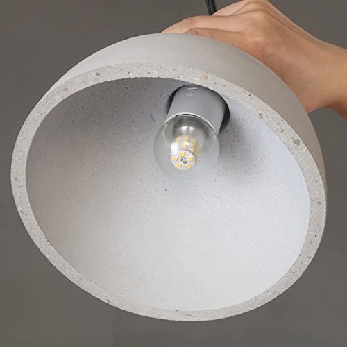 Lampe suspendue de style village américain en béton brut texturé