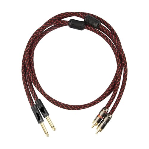 Cable RCA Estéreo Sin Interferencias Conector 6,5mm Audio Auxiliar 3m 3