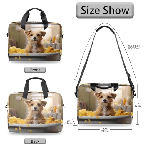 Maletín para laptop 15.6 - 16 pulgadas con diseño de perro miniatura 6