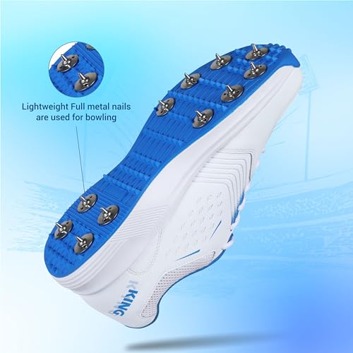 Image of Aivin Super King Cricket Shoes for Men I Mesh & Synthetic Upper| Removable Spikes Suitable for Bowling and Batting