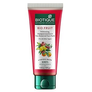 Biotique Fruit Brightening Depigmentation & Tan Removal Face Pack For All Skin Types, 100g