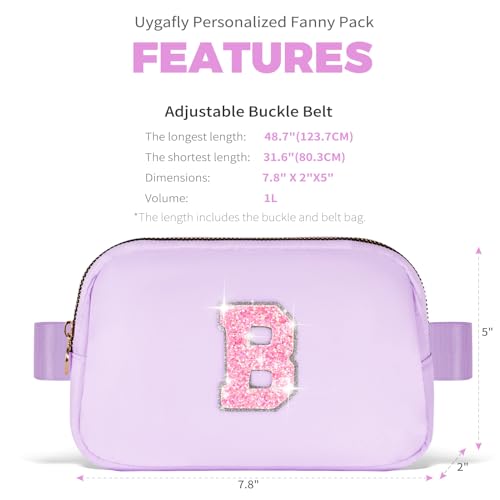 Image of Uygafly Gift for Teen Girls Kids Daughter Her - Birthday Gifts for 3 4 5 6 7 8 9 10 11 12 13 Year Old Girls,Fanny Pack Crossbody Bag Purse Belt Bag Cute Trendy Stuff | Lavender,B