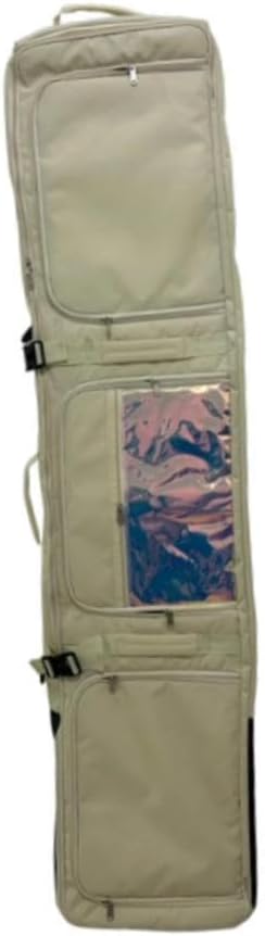, Snowboard Bag, Wheeled Pouch for Air Travel Shoulder Straps Snowboard Backpack Ski Equipment Bag for Winter Sports