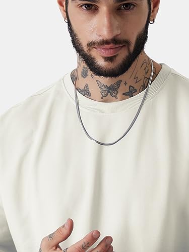 Image of The Souled StoreSolids: Eggshell WhiteOversized T-Shirts