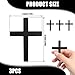 3 Pcs Metal Jesus Christian Badge Stickers, 3D Alloy Cross Emblems for Car, Self-Adhesive Scratch-Resistant Decals for Truck & SUV, Ideal for Easter & Mother’s Day Day (Black)