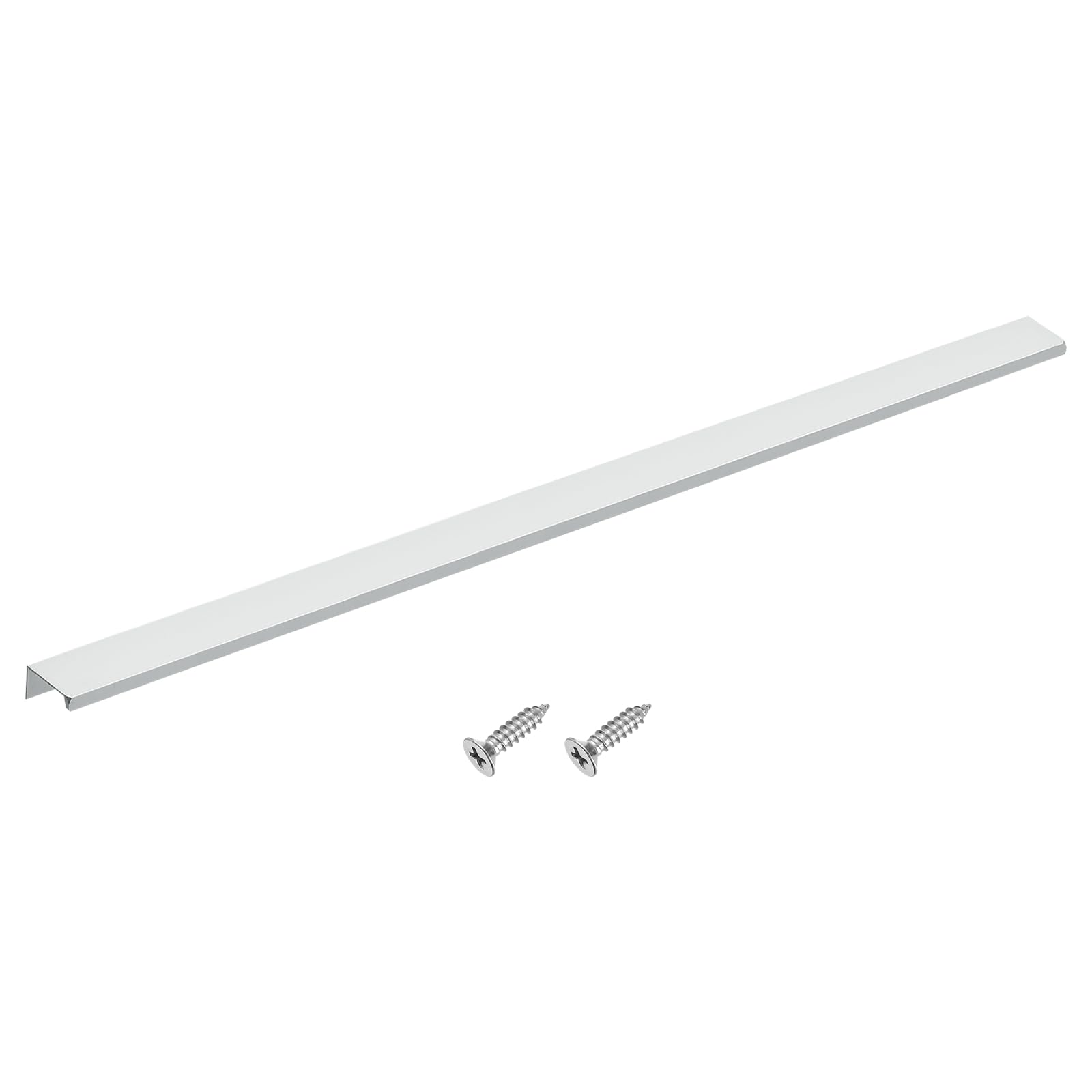 Poignée en alliage d'aluminium de 600 mm argent pour finition minimaliste