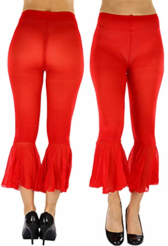 Image of ToBeInStyle Women's Opaque Ankle Long Nylon Footless Fun Tights Pantyhose