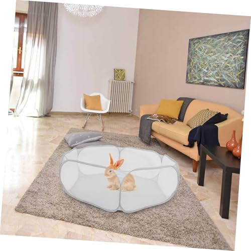 Parc pour petits animaux pliable hexagonal en polyester pour chiots et chats