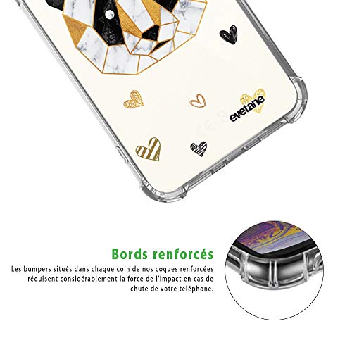 Evetane CD_97882 Case Compatible with iPhone 11 Silicone Shockproof Corners Solid Full Protection Resistant Transparent Panda Geometric Fashion Writing Design - Image 4