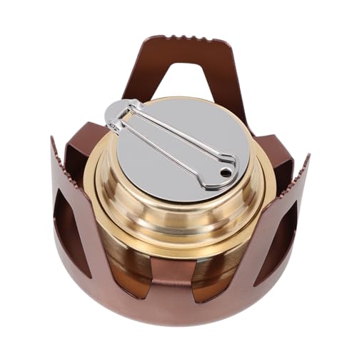 Toyvian 1 Juego Mini Hornillo de Alcohol Portátil con Soporte de Camping para Picnic