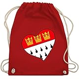 köln retro shirt In der Farbe Rot und Größe Unisize findest du das perfekte Textil: Karneval turnbeutel