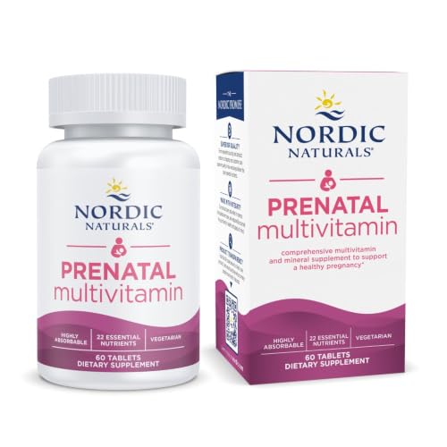 Nordic Naturals Prenatal Multivitamin, Vegetarian w/Folate, Iron, B6, 60ct - image 1