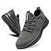 DLWKIPV Mens Slip On Shoes Tennis Walking Gym Athletic Running Fashion Sneakers Workout Footwear Casual Sport Outdoors Breathable Knitted Mesh Lightweight Dark Gray US 11