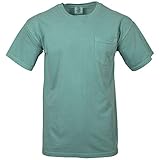 Comfort Colors Men's Adult Short Sleeve Pocket Tee, Style 6030, Sea Foam, Large