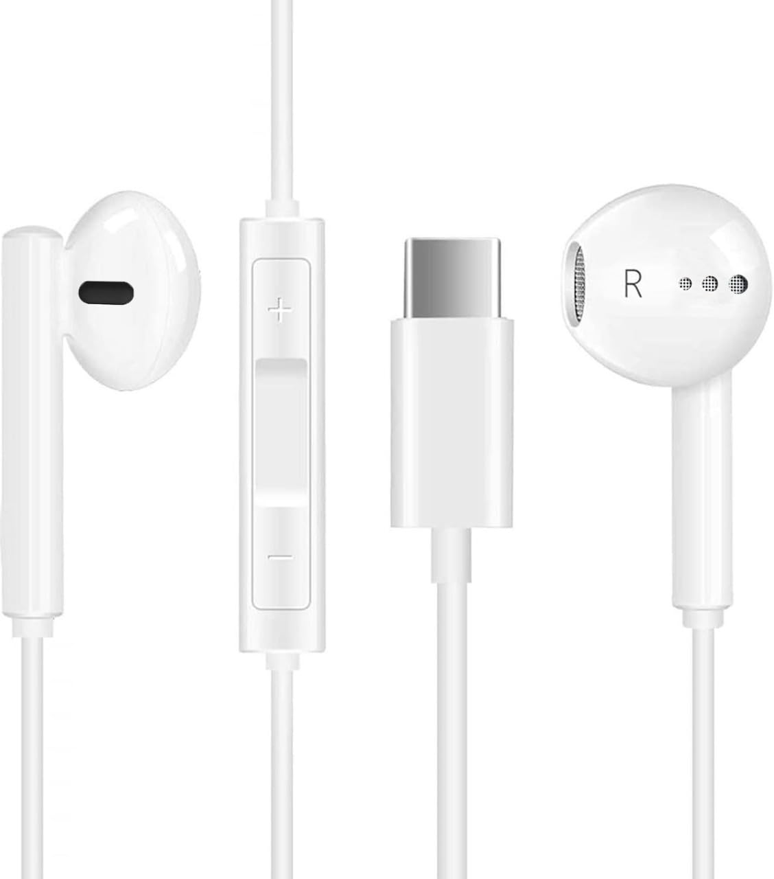 For iPhone 17/17 Pro/17 Pro Max/Air/16e 16 16+ 16 Pro 16 Pro Max/15+/15/15 Pro Max Earphones, USB C Headphones, In Ear Type C Earphones With Mic & Volume Control Wired Earbuds For Galaxy S25/Pixel 10