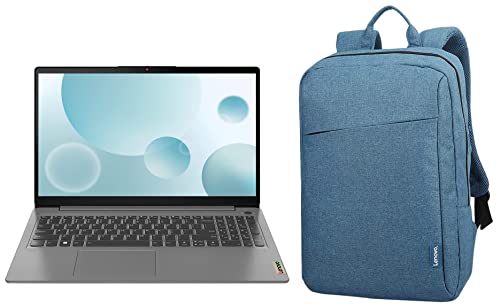 Image of Lenovo IdeaPad Slim 3 Intel Core i5 12th Gen 15.6 inch (39.62cm) FHD Thin & Light Laptop (16GB /512GB SSD /Windows 11), 82RK0085IN & Casual Laptop Backpack B210 39.62 cm (15.6-inch) Water Repellent Blue