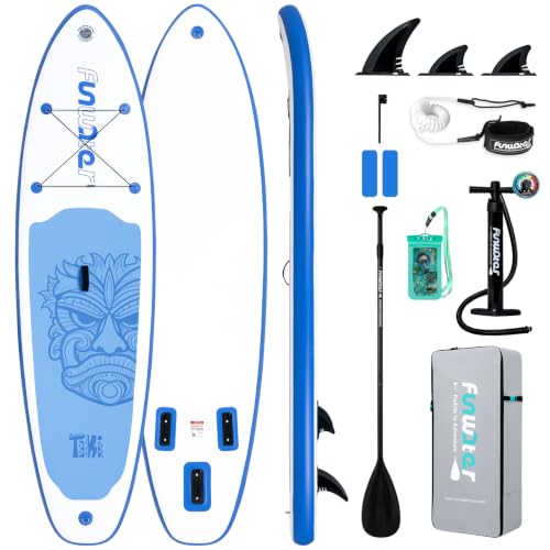 FunWater 10'6&times;33'&times;6' Inflatable Stand Up Paddle Board with Premium SUP Paddleboard...