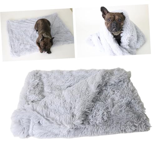 Gadpiparty Manta de Felpa Doble Capa para Mascotas Cojín Resistente y Cálido para Perros y Gatos Alfombra Suave y Transpirable para Cama Jaula y Viaje Coche Mediano